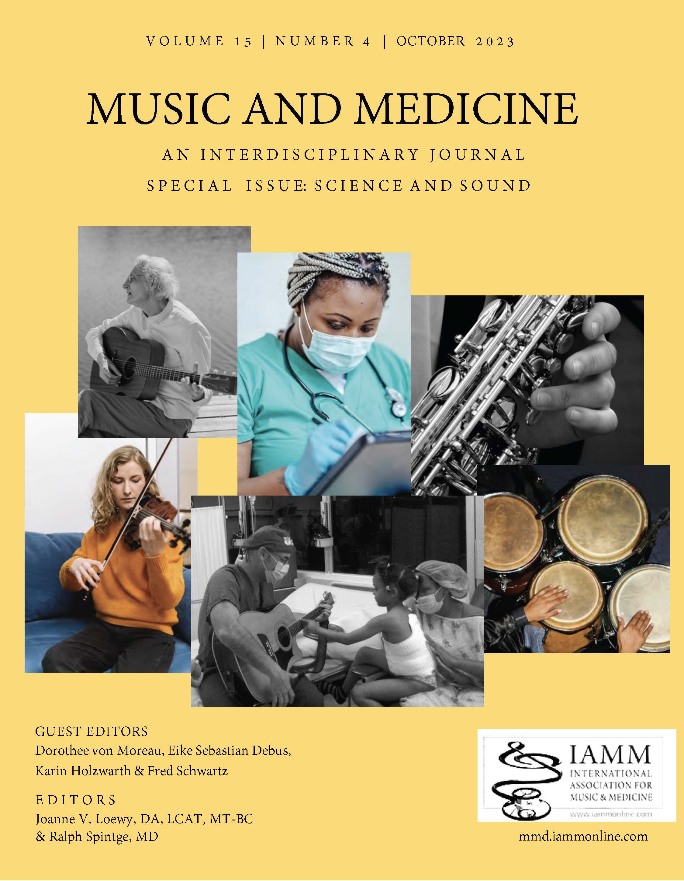 					View Vol. 15 No. 4 (2023): Music and Medicine October: Special Issue: Science and Sound
				